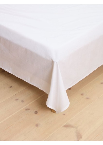 5 Adet Düz Beyaz Otel Çarşafı | Tek Kişilik 160X240 cm | Sık Dokuma 63 Tel 26 Atkı