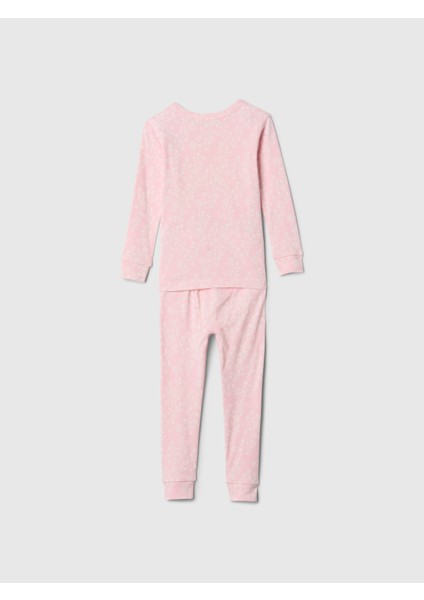 Bebek Pembe %100 Pamuk Gap × Disney Princess Grafikli Pijama Takımı