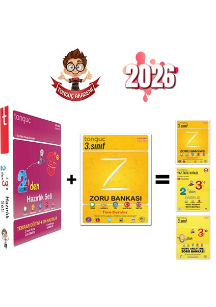 2 Den 3 E Hazırlık Seti+ 3. Sınıf Zoru Bankası