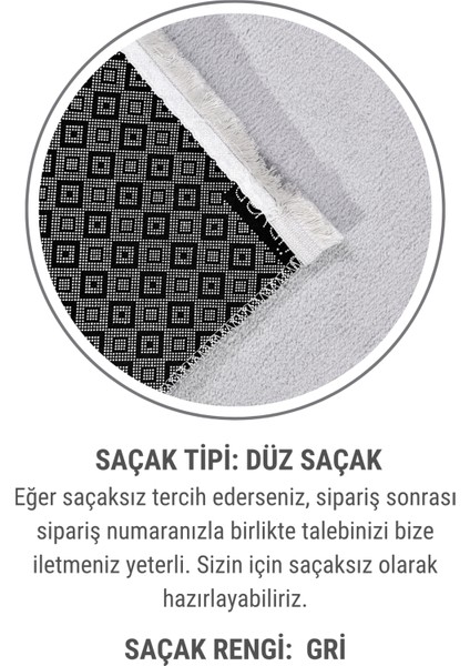 Puffy Gri Yumuşak Peluş Halı | Kaymaz, Yıkanabilir, Salon Mutfak Antre Için Halı Yolluk