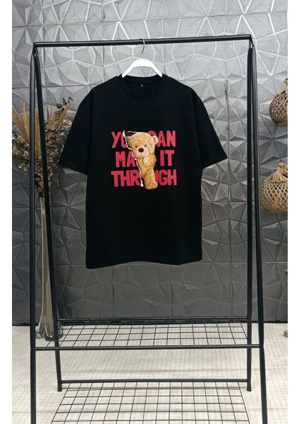 Boxy Oversize Unisex %100 Pamuk Premium Baskılı T-Shirt