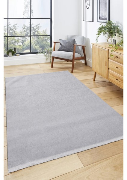 Puffy Gri Yumuşak Peluş Halı | Kaymaz, Yıkanabilir, Salon Mutfak Antre Için Halı Yolluk modelleri