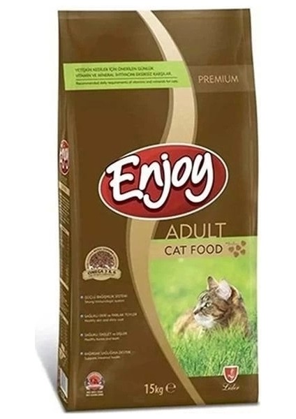 Enjoy Tavuklu Yetişkin Kedi Maması 15 kg