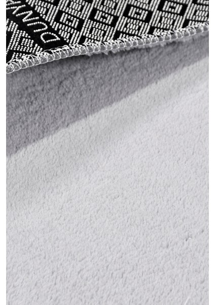 Puffy Gri Yumuşak Peluş Halı | Kaymaz, Yıkanabilir, Salon Mutfak Antre Için Halı Yolluk