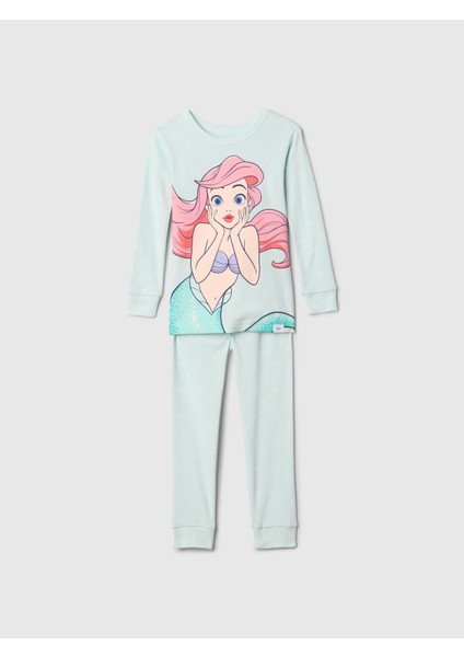 Bebek Mavi %100 Pamuk Gap × Disney Princess Grafikli Pijama Takımı