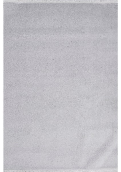 Puffy Gri Yumuşak Peluş Halı | Kaymaz, Yıkanabilir, Salon Mutfak Antre Için Halı Yolluk