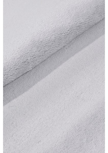 Puffy Gri Yumuşak Peluş Halı | Kaymaz, Yıkanabilir, Salon Mutfak Antre Için Halı Yolluk