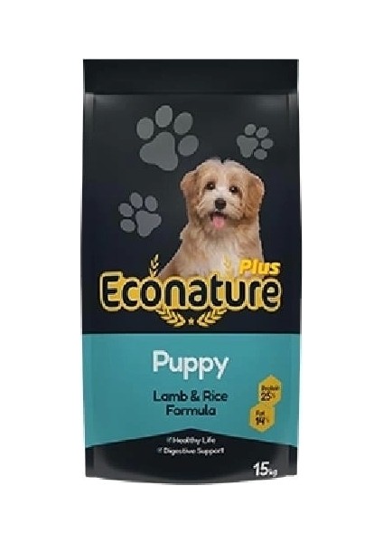 Econature Plus Puppy Kuzu Etli ve Pirinçli Yavru Köpek Maması 15 kg