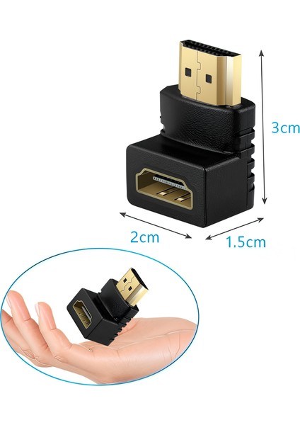 HDMI L Tipi Erkek – Dişi Adaptör – 4K Destekli, 90° Köşe Dönüştürücü, Tv Uyumlu fiyatları
