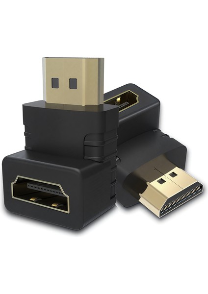 HDMI L Tipi Erkek – Dişi Adaptör – 4K Destekli, 90° Köşe Dönüştürücü, Tv Uyumlu modelleri