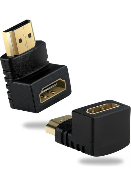 HDMI L Tipi Erkek – Dişi Adaptör – 4K Destekli, 90° Köşe Dönüştürücü, Tv Uyumlu fırsatları