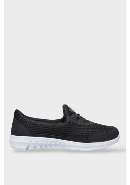 Kadın Ortopedik Fileli Anne Babet Günlük Ayakkabı Siyah - Beyaz