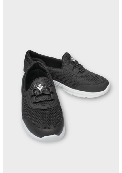 Kadın Ortopedik Fileli Anne Babet Günlük Ayakkabı Siyah - Beyaz modelleri