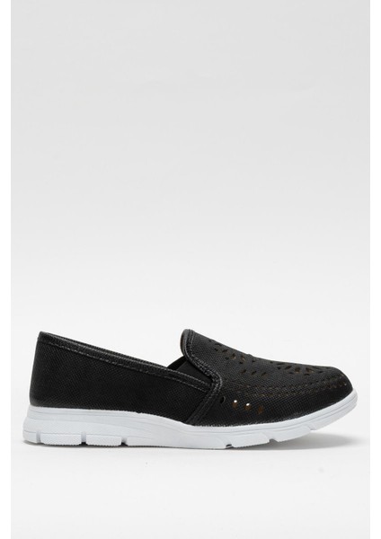 Kadın Lazer Desenli Günlük Kadın Spor Ayakkabı Siyah