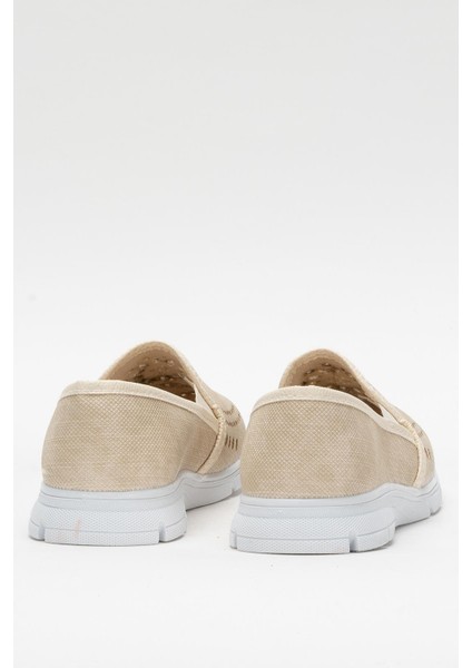 Kadın Lazer Desenli Günlük Kadın Spor Ayakkabı Krem fırsatları