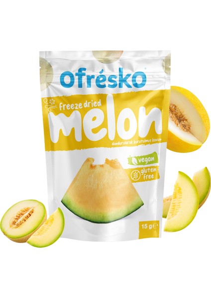 Kavun Kuru Meyve Cipsi 15 gr – İlave Şekersiz & Katkısız - Dondurularak Kurutulmuş Sağlıklı Atıştırmalık – Freeze Dried Kavun
