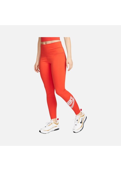 Dri-Fit One Colorblock High-Waisted Dance Training Kadın Kırmızı Yüksek Belli Spor Tayt DZ4611-633