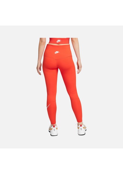 Dri-Fit One Colorblock High-Waisted Dance Training Kadın Kırmızı Yüksek Belli Spor Tayt DZ4611-633 fiyatları