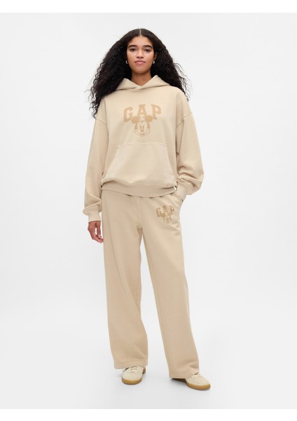 Erkek Bej Gap × Disney Logo Baggy Eşofman Altı fırsatları