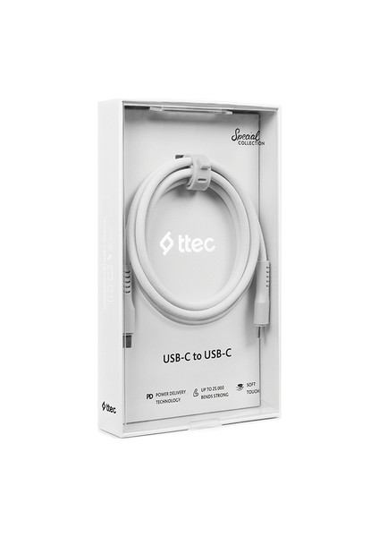 Usb-C - Usb-C 120CM 60W Pd/qc Hızlı Şarj/data Kablosu Beyaz 2DK59B