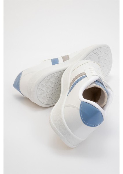 Kadın Günlük Spor Sneaker Ayakkabı Beyaz - Mavi fırsatları