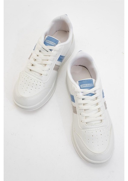 Kadın Günlük Spor Sneaker Ayakkabı Beyaz - Mavi indirimleri