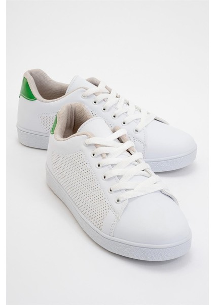 Kadın Spor Sneaker Ayakkabı Beyaz - Yeşil fiyatları
