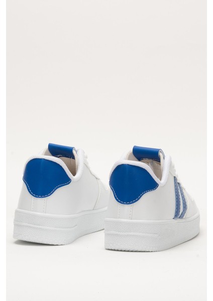 Unisex Bağcıklı GünlükSpor Sneaker Ayakkabı BEYAZ - MAVİ fırsatları