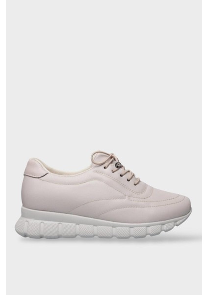 Kadın Günlük Rahat Comfort Taban Spor Sneaker Ayakkabı Bej