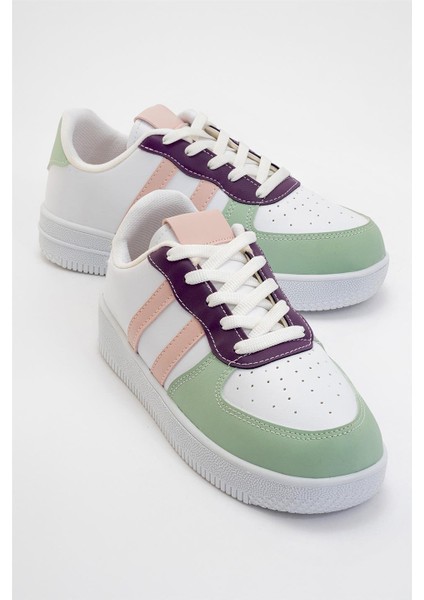 Unisex Bağcıklı GünlükSpor Sneaker Ayakkabı BEYAZ - YEŞİL fiyatları