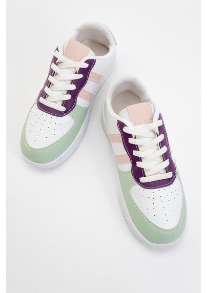 Unisex Bağcıklı GünlükSpor Sneaker Ayakkabı BEYAZ - YEŞİL indirimleri