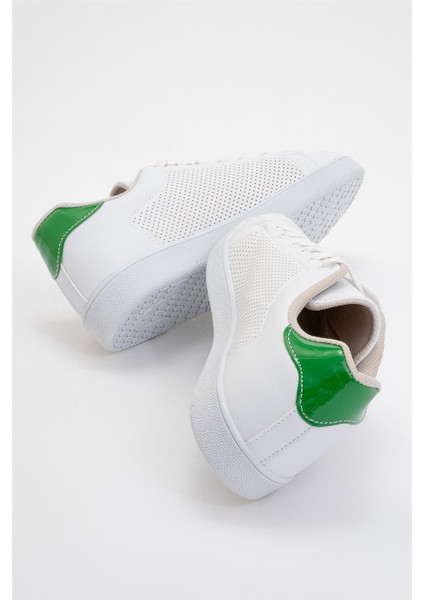 Kadın Spor Sneaker Ayakkabı Beyaz - Yeşil fırsatları