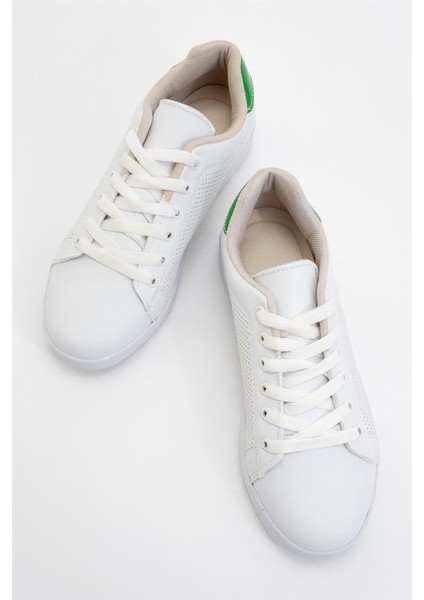 Kadın Spor Sneaker Ayakkabı Beyaz - Yeşil indirimleri