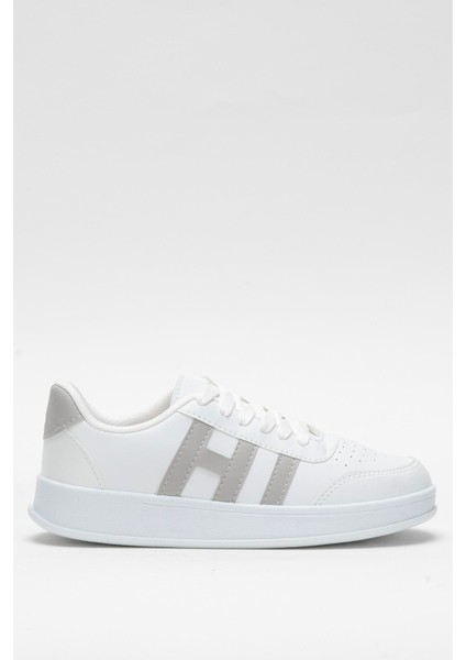 Unisex Spor Sneaker Ayakkabı Beyaz - Füme