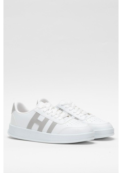 Unisex Spor Sneaker Ayakkabı Beyaz - Füme modelleri