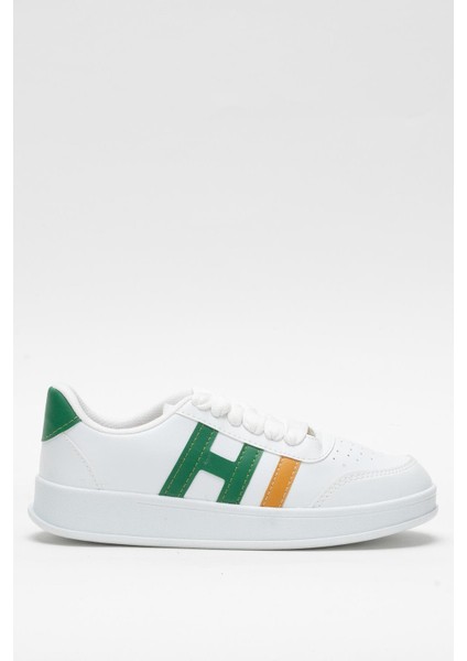 Unisex Spor Sneaker Ayakkabı Beyaz - Yeşil