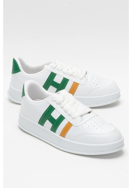 Unisex Spor Sneaker Ayakkabı Beyaz - Yeşil fiyatları