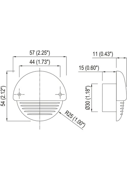 Merdiven Lambası Kromaj 24 V LED Beyaz modelleri
