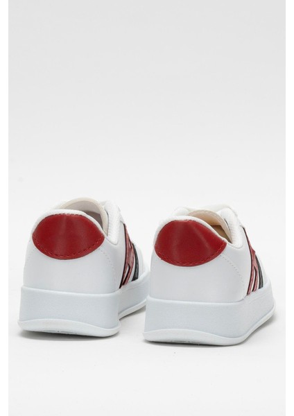 Unisex Spor Sneaker Ayakkabı Beyaz - Kırmızı fırsatları