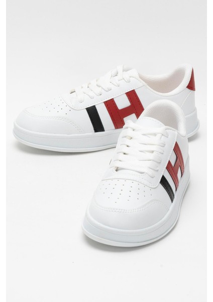 Unisex Spor Sneaker Ayakkabı Beyaz - Kırmızı indirimleri