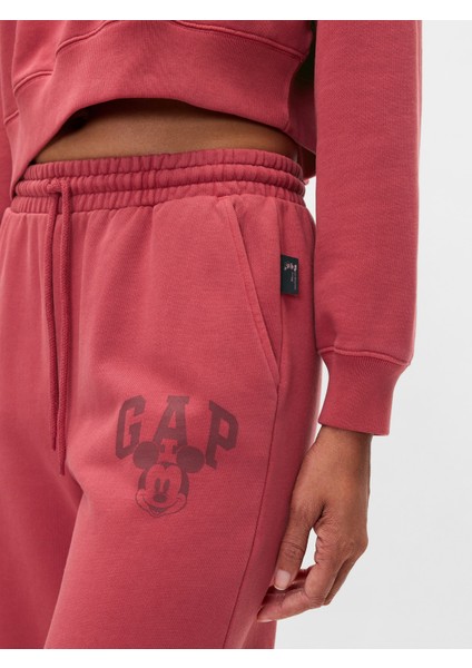 Kadın Kırmızı Gap × Disney Mickey Mouse Logo Wide-Leg Eşofman Altı fiyatları