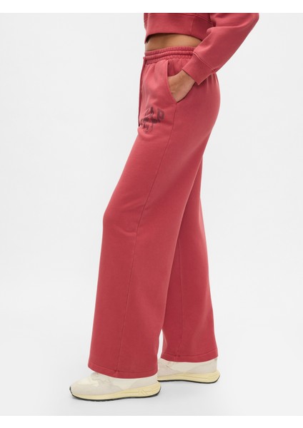 Kadın Kırmızı Gap × Disney Mickey Mouse Logo Wide-Leg Eşofman Altı indirimleri