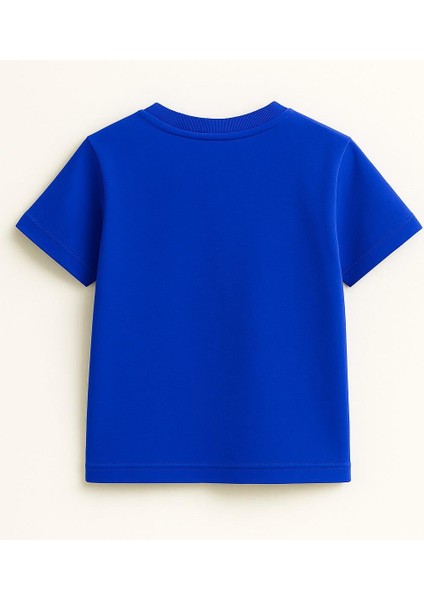 Erkek Çocuk %100 Pamuk Basic Tişört - Saks (3-4 Yaş 8-9 Yaş) modelleri