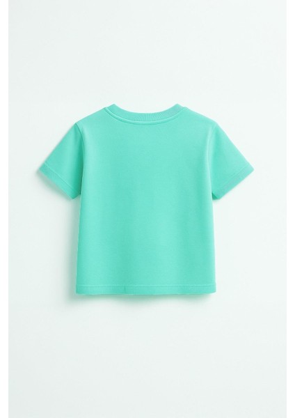 Unisex Çocuk %100 Pamuklu Basic Tişört - Mint (3-4 Yaş 8-9 Yaş) fiyatları