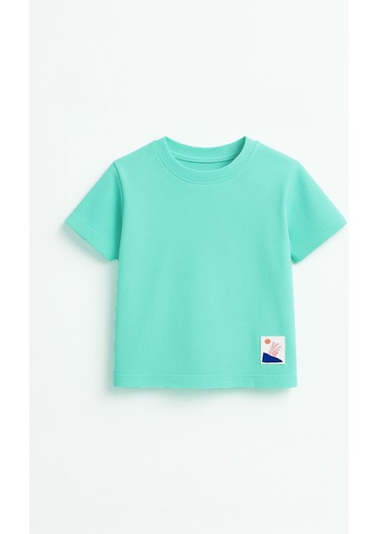 Unisex Çocuk %100 Pamuklu Basic Tişört - Mint (3-4 Yaş 8-9 Yaş) modelleri