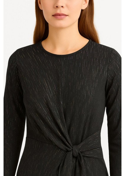 Lupinn Moda Kadın Siyah Simli Işıltılı Uzun Kollu Şık Bluz – Gece & Günlük Kullanıma Uygun modelleri