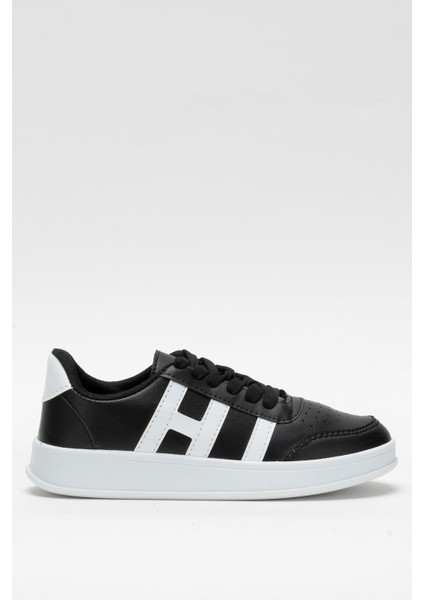 Unisex Spor Sneaker Ayakkabı Siyah - Beyaz