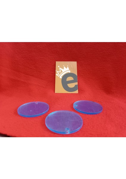 Şeffaf Cam Çizilmez Kare Yuvarlak Beşgen Şekilli Anahtarlık 50 Adet 0.5 cm Incelik 5 cm Çap Toplu Aksesuar ve Yüzey