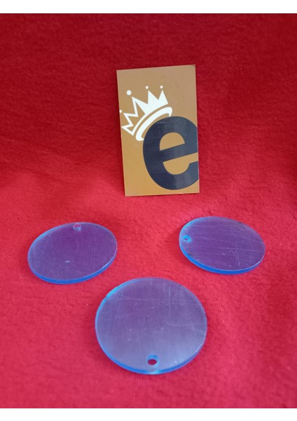 Şeffaf Cam Çizilmez Kare Yuvarlak Beşgen Şekilli Anahtarlık 50 Adet 0.5 cm Incelik 5 cm Çap Toplu Aksesuar ve Yüzey fırsatları