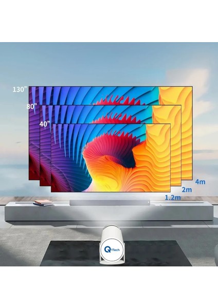 Taşınabilir Android Projeksiyon Wifi Destekli Akıllı Sinema Projektör Ultra Hdsinema Projeksiyon 1080P